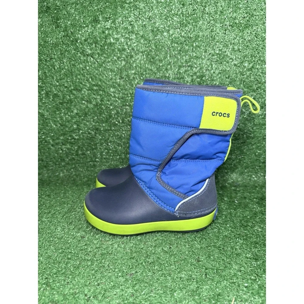 Crocs Toddler Size 11C Lodge Point Rain Boots Waterproof Walking Comfort Slip On